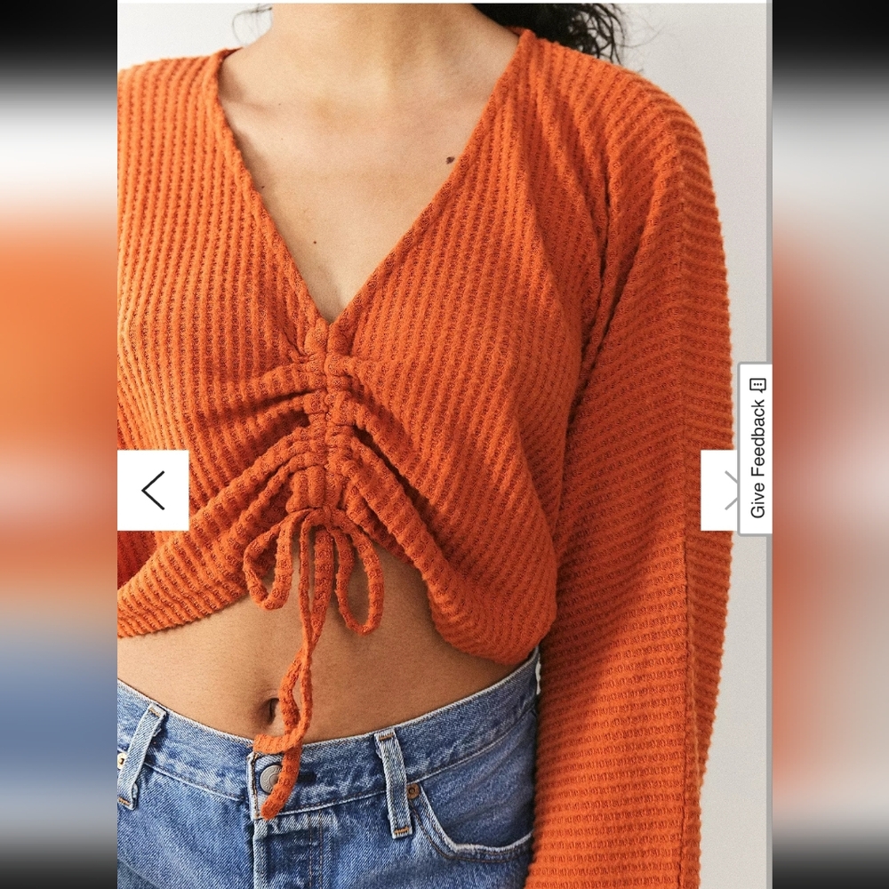 Urban Outfitters Burnt Orange Knit Top - Picture 1 of 4